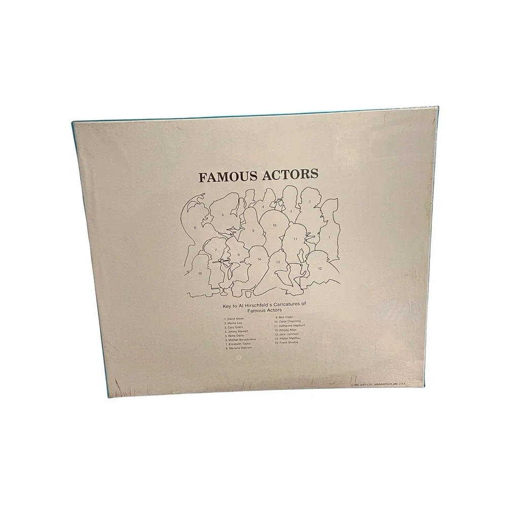 1982 Hirschfeld Famous Actors Series 1 500 Pc Puzzle Sealed Jax Ltd